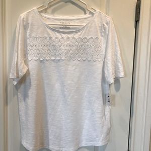 Talbots cotton slub tee